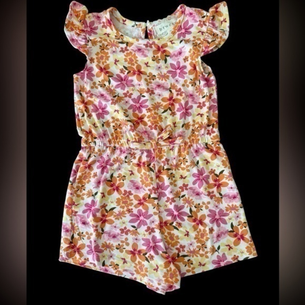 Floral Romper For Toddler Girl